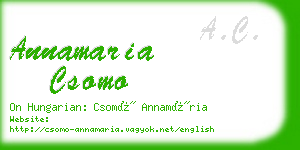 annamaria csomo business card